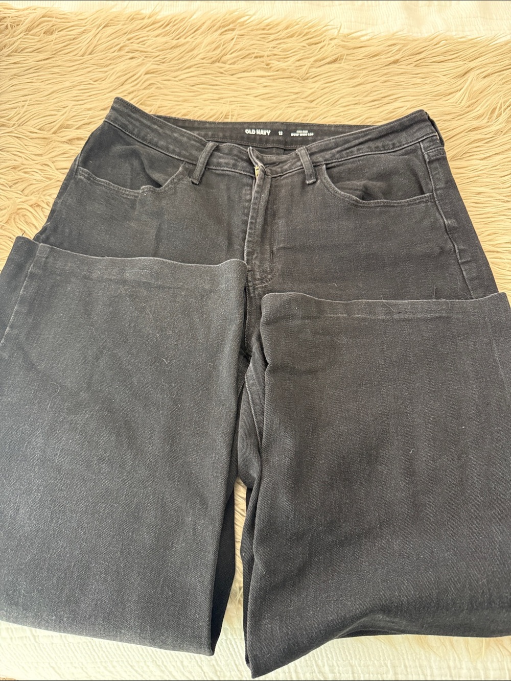 Old Navy Black Straight Jeans - High Rise